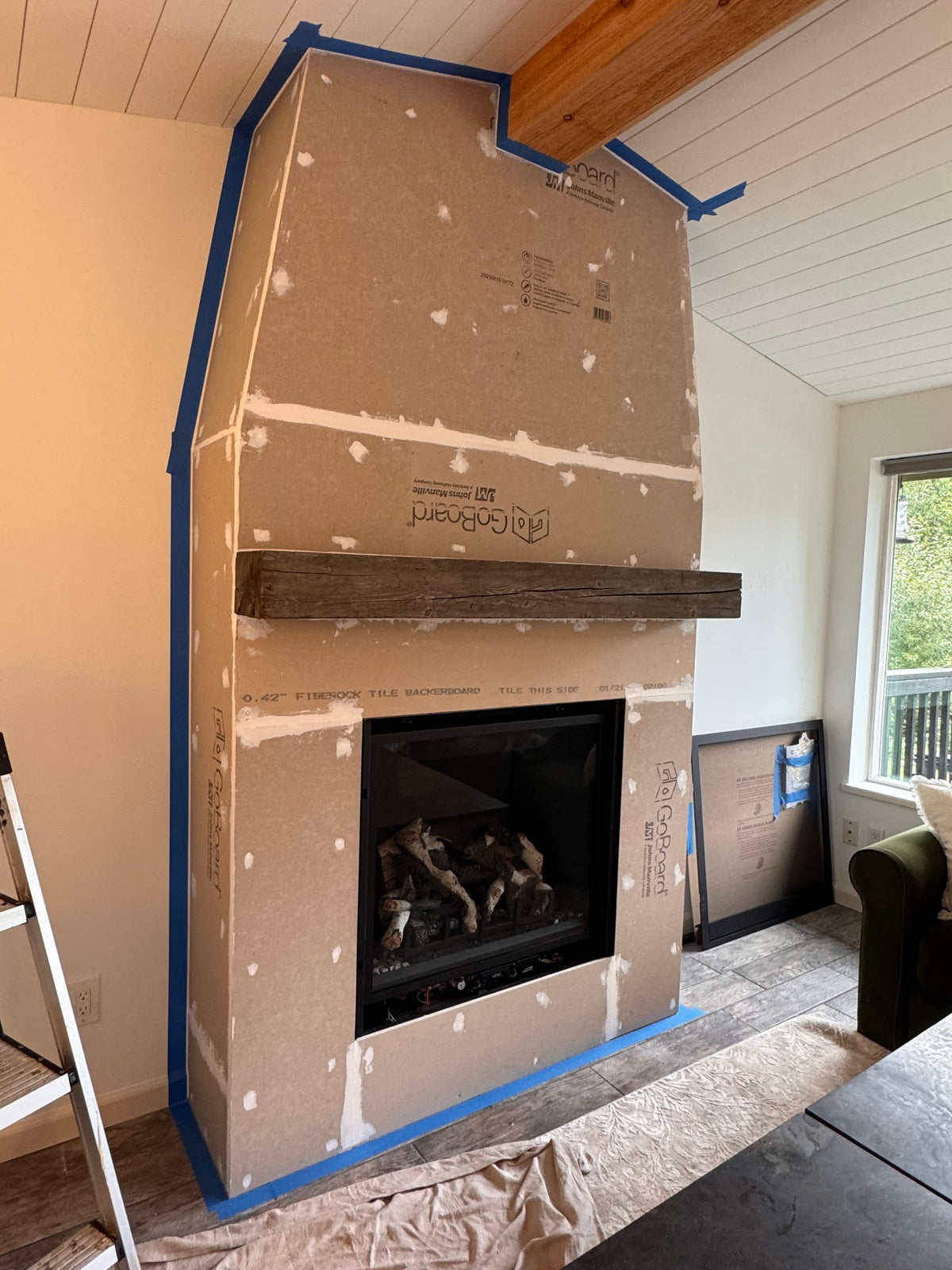 Modern Full Installation and finish work with mantel