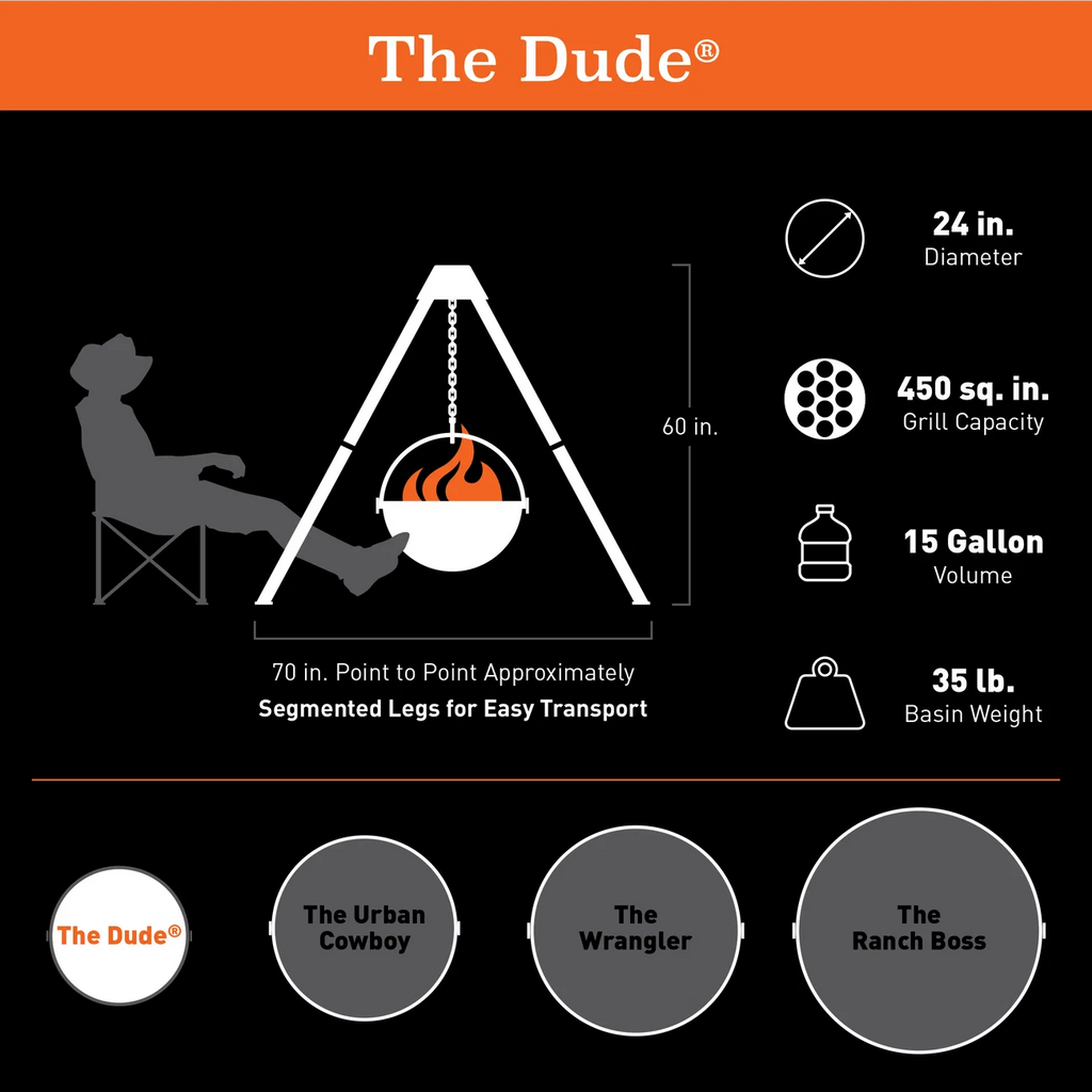 Cowboy Cauldron-The Dude® Fire Pit