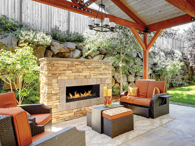 Fire Garden 6424 Linear Outdoor Gas Fireplace – Single Sided
