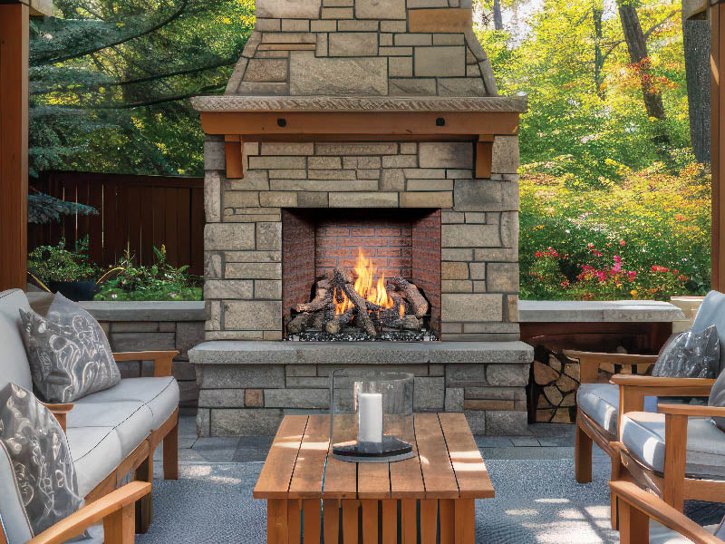 Fire Garden 4035 Traditional Outdoor Gas Fireplace – Single Sided
