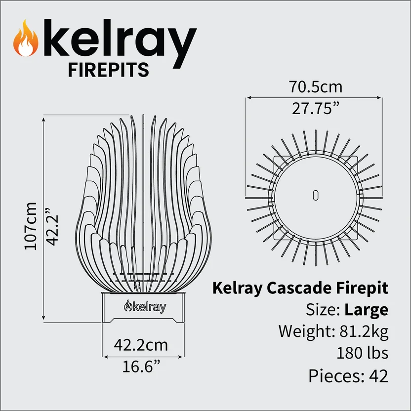 Kelray Cascade Large Fire Pit