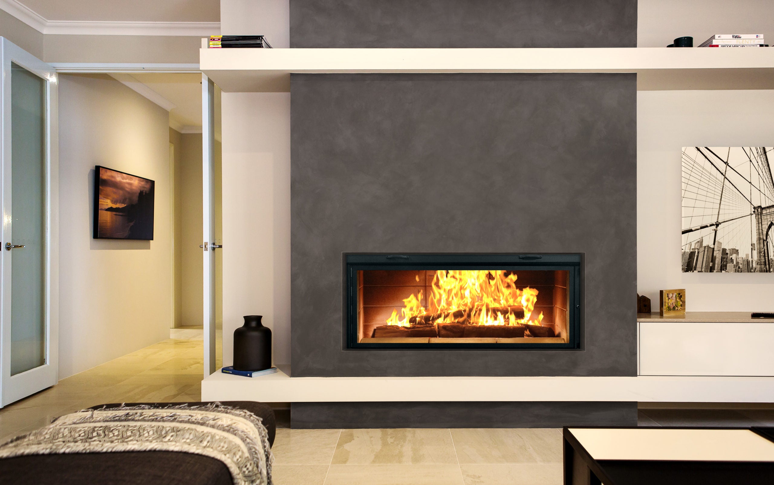 Renaissance Linear 50 Wood Fireplace