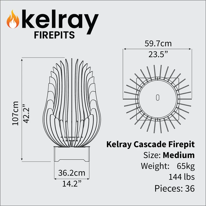 Kelray Cascade Medium Fire Pit