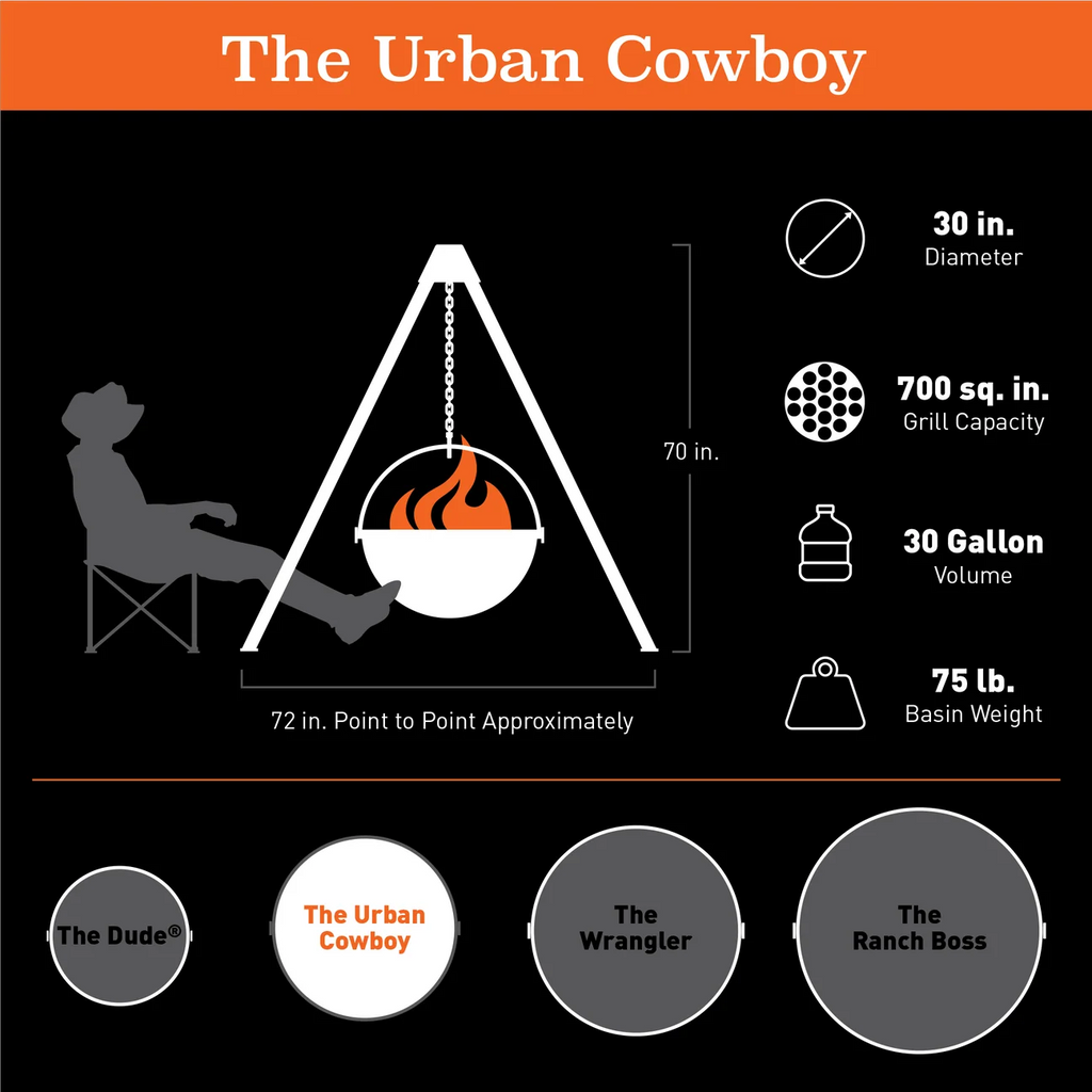 Cowboy Cauldron-The Urban Cowboy® Fire Pit