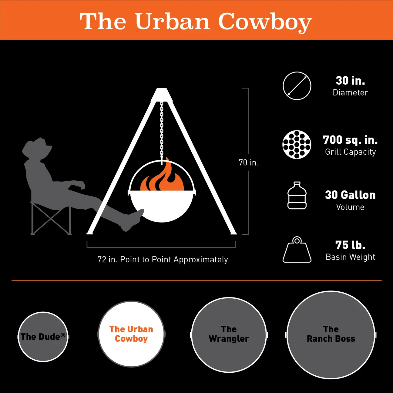 Cowboy Cauldron-The Urban Cowboy® Fire Pit