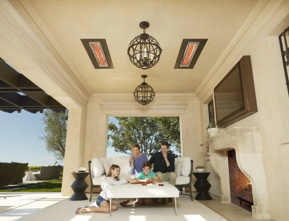 Infratech W Series 3000W Electric Patio Heater, 33-Inch, White